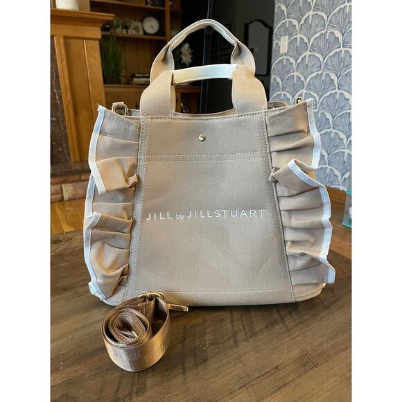 NWOT Jill by Jill Stuart Ruffled Top Handle Purse with Removable Strap - Picture 1 of 5